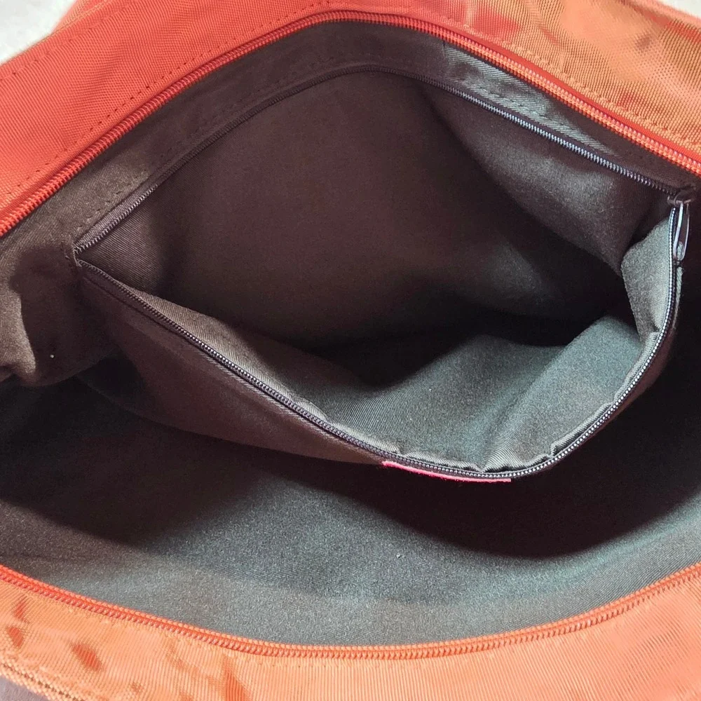 Gabol Spain Messenger Bag Leather Flap Orange Dark Brown Crossbody Adjustable